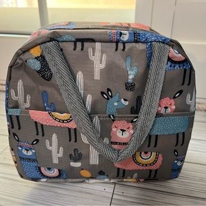 NIP Thermal Lunch Tote with Adorable Alpacas and Cactus